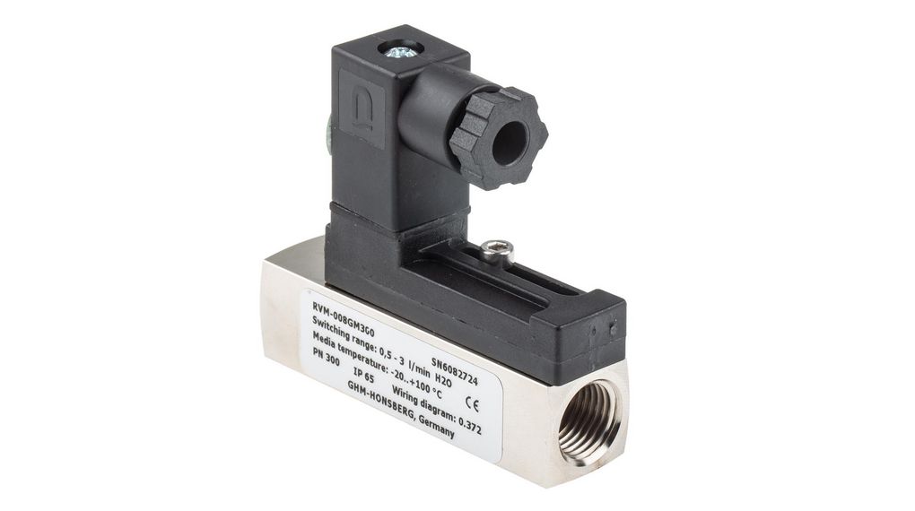 Strømningsvakt Væske 3L/min 300bar 200V G1/2"